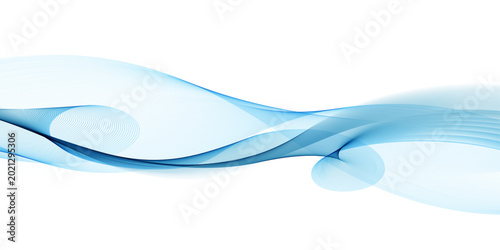 Dynamic abstract blue wave background featuring a digital flow of light and curved lines for a modern business wallpaper illustration