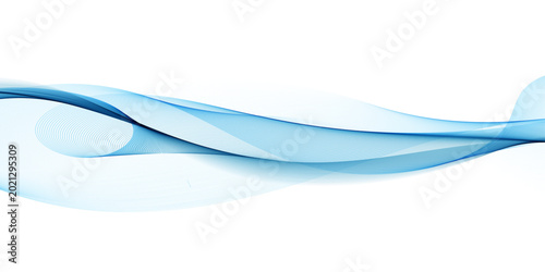 Dynamic abstract blue wave background featuring a digital flow of light and curved lines for a modern business wallpaper illustration