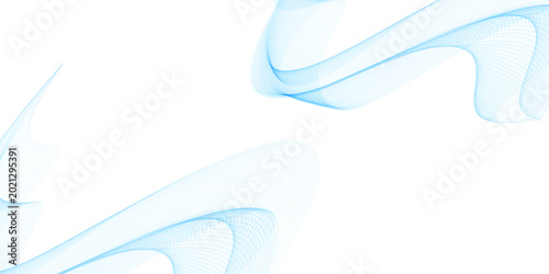 An abstract blue wave background featuring a flowing water motion design with digital vector lines and a light curve pattern for a modern sea art backdrop
