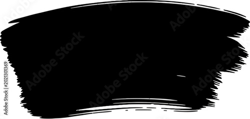 Canvas Print Black Brush Stroke Artistic Mark.