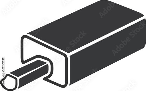 Quadro em tela Black rectangular electronic device connector.