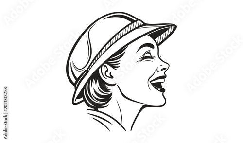 Angry young woman shouting with loud voice and clenched fist Vector