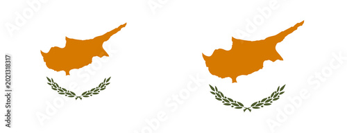 Billede på lærred Cyprus flags collection, set