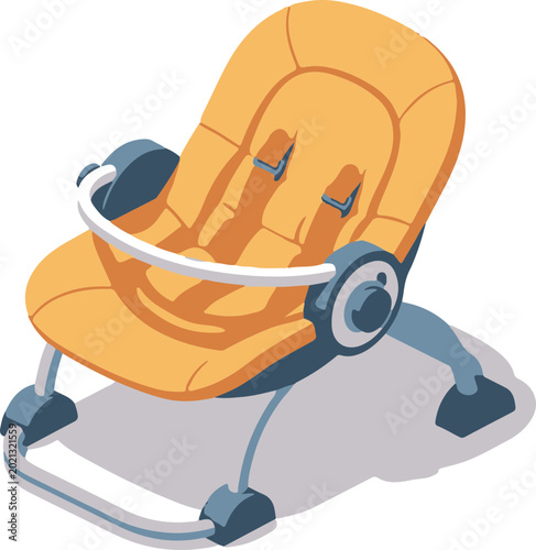Isometric Baby Bouncer Icon