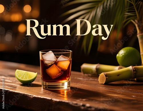 Premium Dark Rum Cocktail Celebration for Rum Day