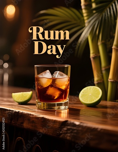 Premium Dark Rum Cocktail Celebration for Rum Day