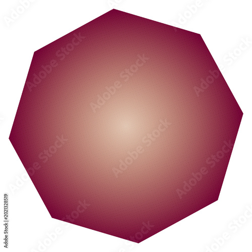 Red orange gradient circle with pixelated texture.