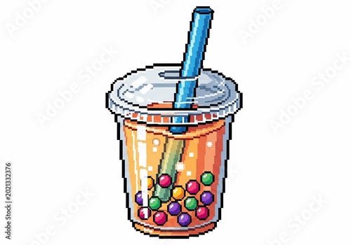 Retro Pixel Pop: Sweet tapioca joy.