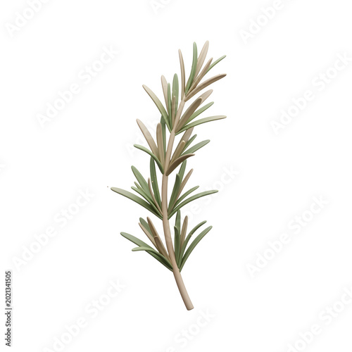 Premium 3D Botanical Herb Leaf Icon Concept