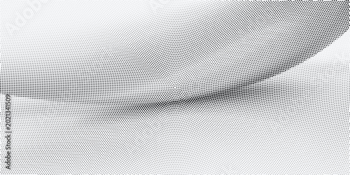 Abstract radial halftone dot pattern background with wave effect