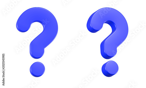 question mark icon 3d rendering