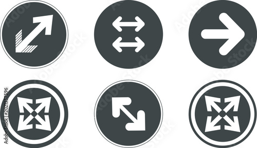 Free Download Black and white arrow icons set on white background featuring directional symbols, navigation pointers, minimal geometric shapes, modern interface elements, clean vector illustration collection. - GFXLoad