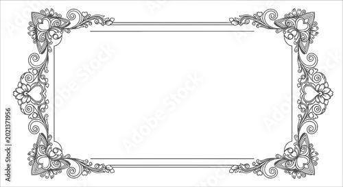 Valokuva Ornate Decorative Border Frame Design.