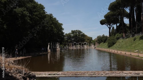 The Canopus located within the archaeological site of Hadrian's Villa in Tivoli, near Rome.