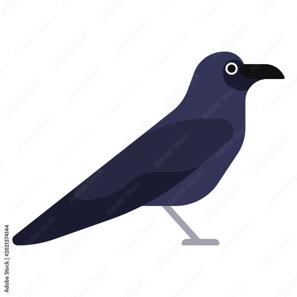 Obraz premium Stylish raven illustration