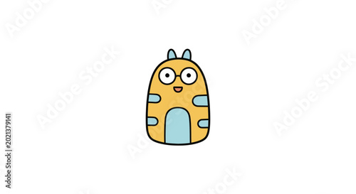 Cartoon monster with blue spots.