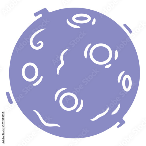 Bild auf Leinwand Stylized purple abstract planet design