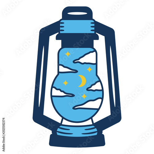 Photography Night lamp with clouds and moon design