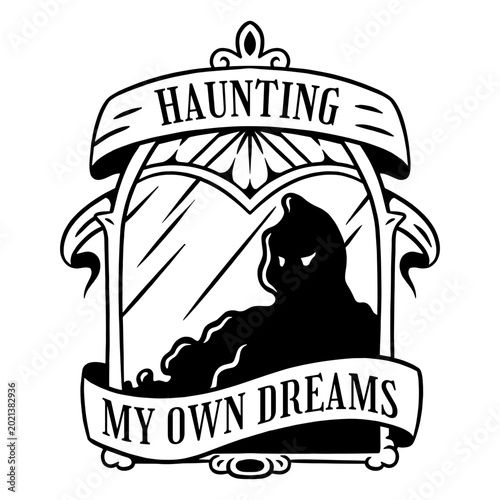 Φωτογραφία Haunting mirror art with reflection quote