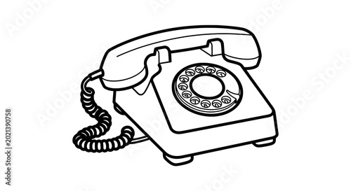 Fotografija Vintage Rotary Phone Device.