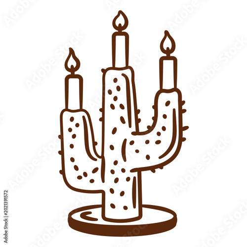 Fotografia Cactus candleholder design