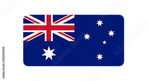 Australian flag isolated on transparent background