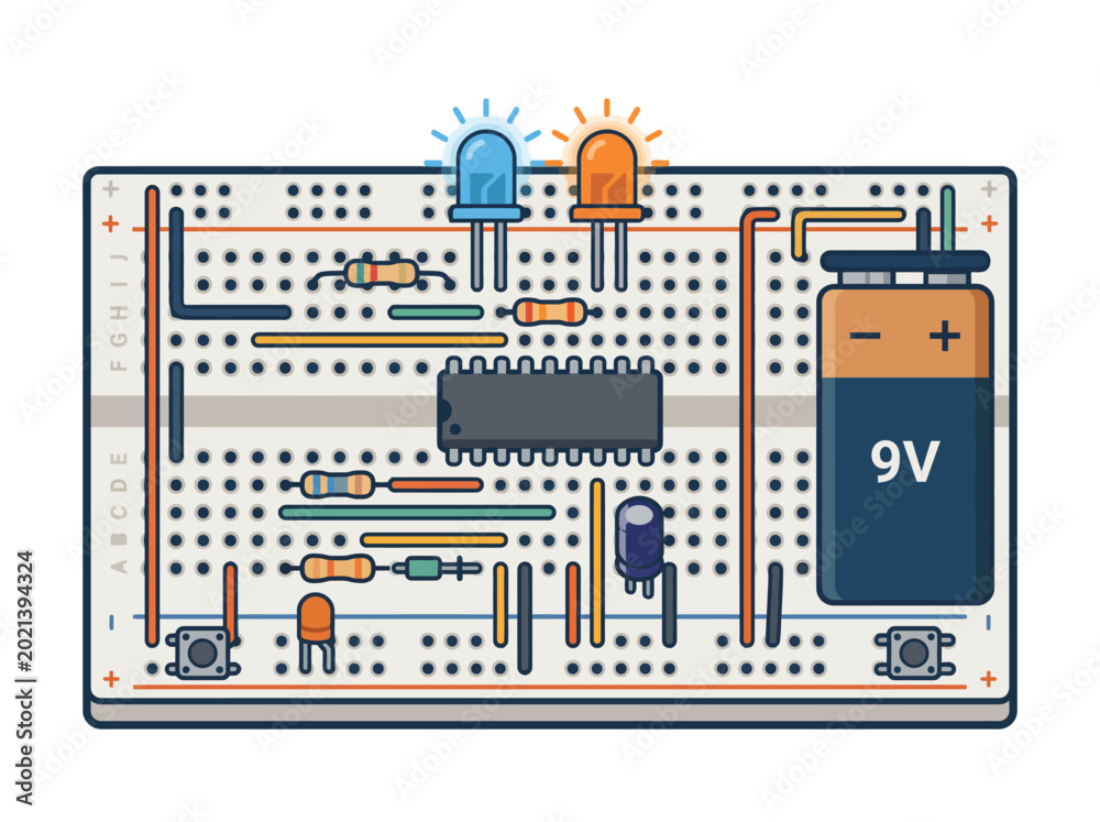 Obraz premium This detailed image of a circuit board highlights various electronic components, showcasing the intricate design of electronics essential for device functionality and innovation.