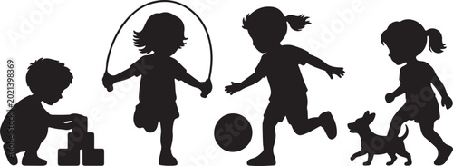 Fotografia Collection of cricket batsman silhouette illustrating various batting shorts and