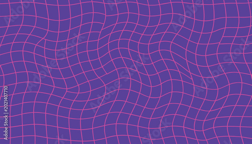 Abstract Purple Gridded Warp and Vaporwave Digital Background