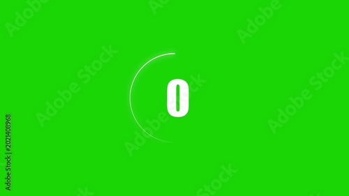 3 seconds countdown timer black color circle animation with transparent white background. Abstract beautiful countdown icon blue from 3 seconds to 0 seconds. 