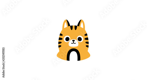 Fotografía Cartoon tiger head illustration.