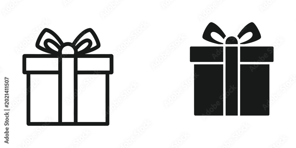 Fototapeta premium Two gift boxes with decorative ribbons side by side