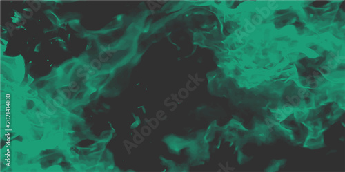 Foto Abstract ethereal vibrant turquoise wisps dancing against shadowy backdrop, evokes mystery intrigue