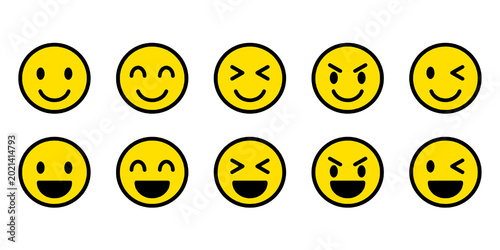 Photos Emoticon icons for ratings and feedback