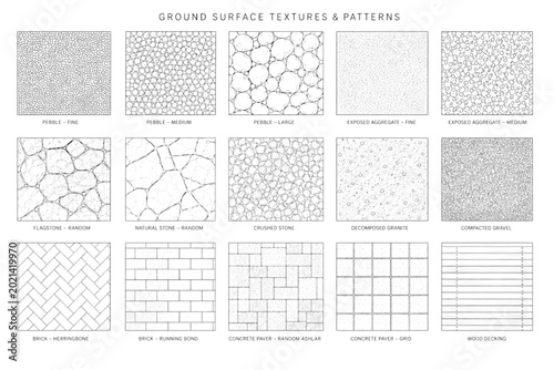Ground Surface Textures and Patterns for CAD Designs A Comprehensive Collection of Textures