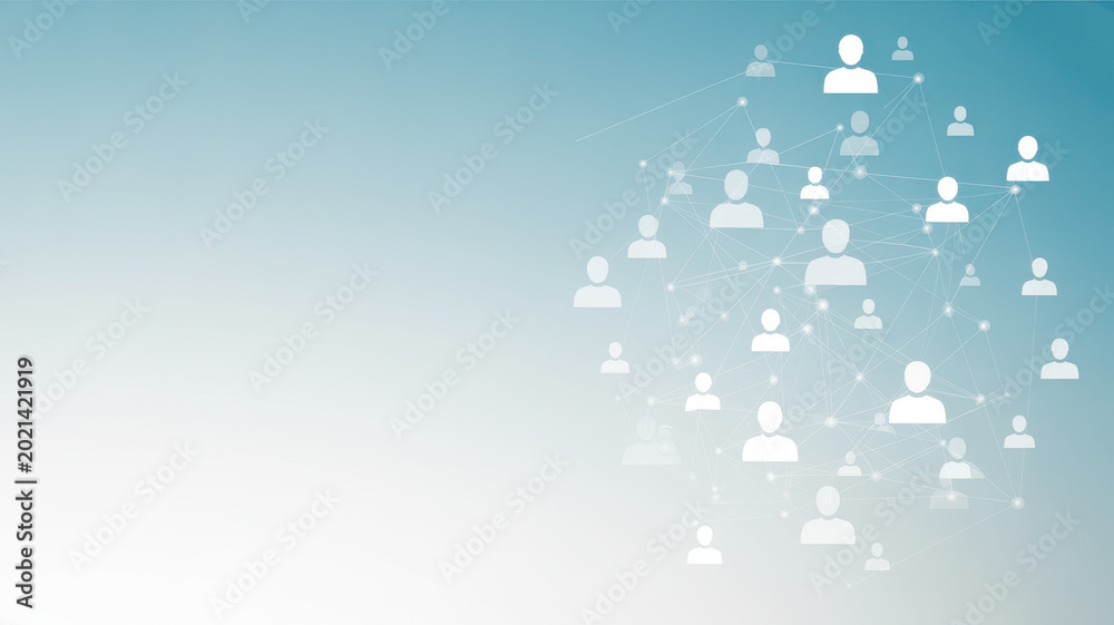 Fototapeta premium Global business communication network connecting diverse people across digital technology