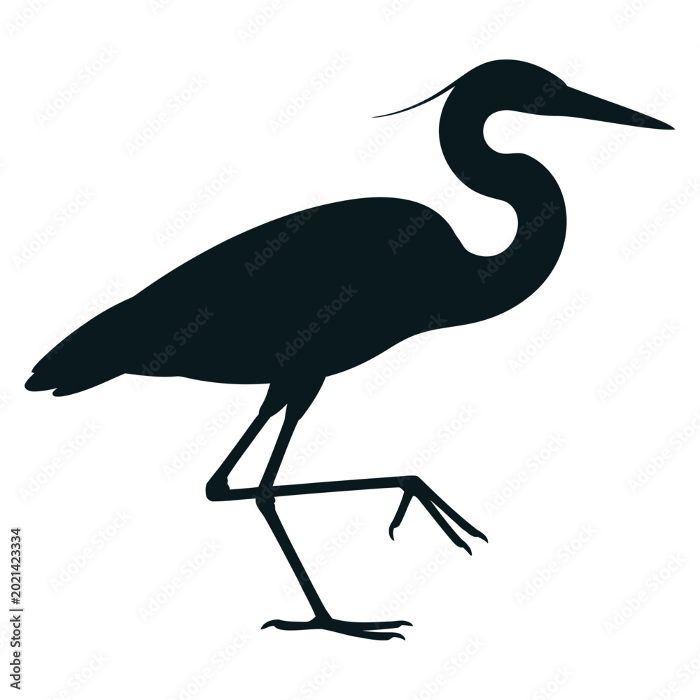 Naklejka premium heron on the beach