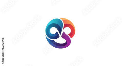 Tableau sur toile Colorful abstract logo design symbol.