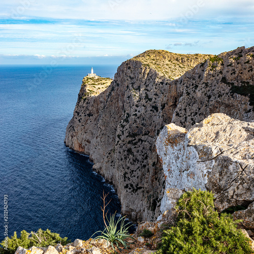 View to Cap Formentor Lighthouse and ocean