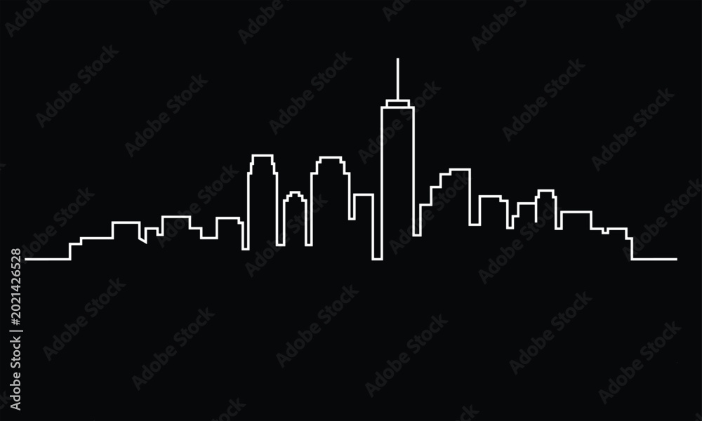 Fototapeta premium Black and white line graph with upward trend and peak