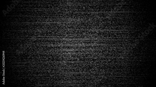Foto Detailed monochrome television static texture featuring a dense field of black a