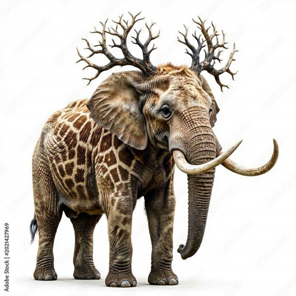 Fototapeta premium Big bull elephant alone in the frame