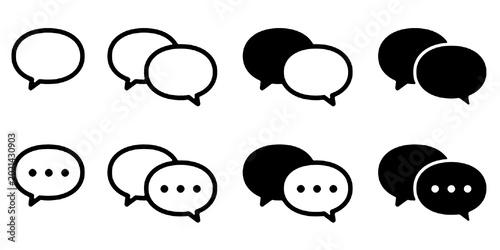 Tableau sur toile Chat/talk/speech bubble icon (round)