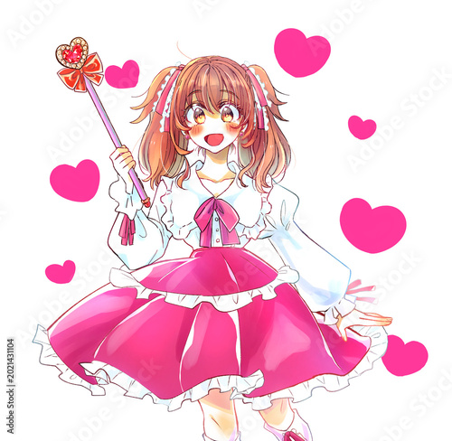 Billede på lærred 魔法少女　イメージ　コスプレ