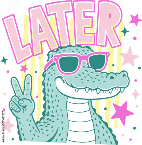 Fotografie Later Gator svg, See you later alligator svg, Trendy Summer svg