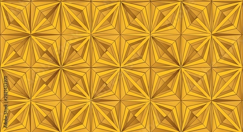 Golden Geometric Pattern Background Texture.
