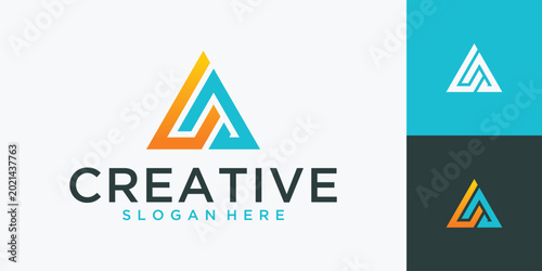 Initial creative minimal logo icon design abstract with triangle element. elegant Logo template vector creative business. - VECTOR Free Download Initial creative minimal logo icon design abstract with triangle element. elegant Logo template vector creative business. - VECTOR - GFXLoad