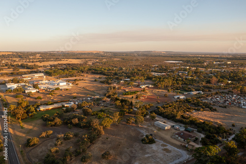 Business Area in Gingin, Aerial view, Wheatbelt, Westaustralien, Australia
