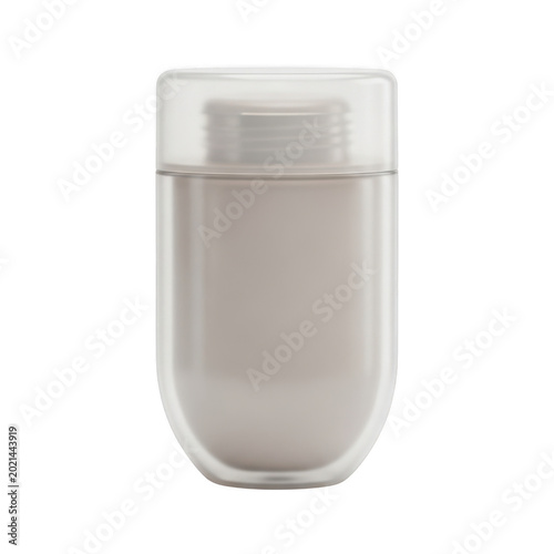 Empty clear glass jar with lid