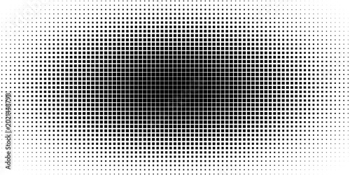 Tablou pe pânză PrintAbstract Black and White Square Halftone Pattern Background Vector